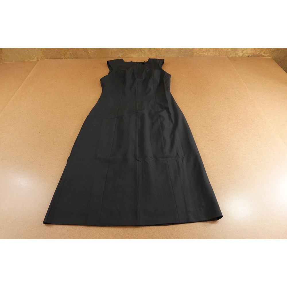 Banana Republic Womens 2 Black Sleeveless Sculpted Knee-Length Sheath Dress NWT